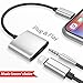 Lightning to 3.5mm Headphone Jack Adapter,iNassen for iPhone 7 Lightning Audio and Charger Adapter Splitter with Charge and Music Aux Headphone Splitter for iPhone 7/7 plus/8/8 Plus/X (Black)