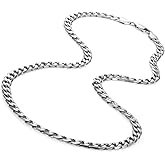 Urban Jewelry Classic Mens Necklace 316L Stainless Steel Silver Chain Color 18",21",23" (8mm) (23 Inches)