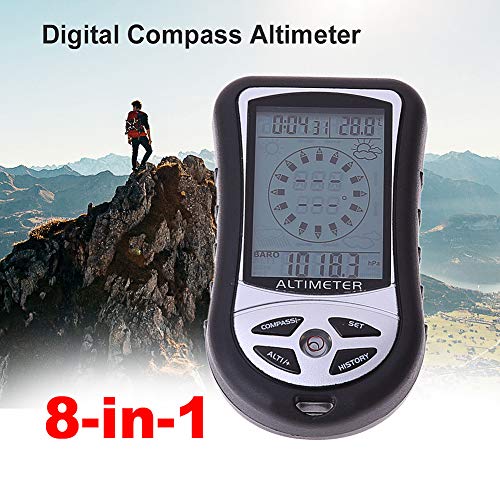 HONG111 8 in 1 Electronic Digital Multifunction LCD Compass Altimeter Barometer Thermometer