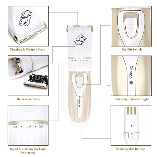 image for Hercules Professional Pet Animal Low Noise Trimmer Shaver Clippers Rec