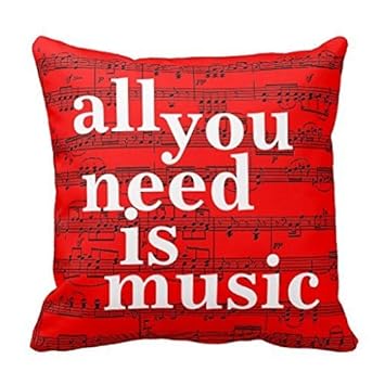 Amazon Com Bhuia Music Theme Decor Throw Pillow Case Home Kitchen