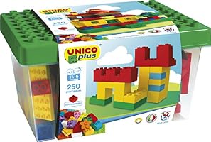 Unico 250 pcs Building bricks DUPLO compatible In a Bucket and