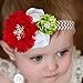 ZOONAI Baby Girl Christmas Headbands Infant Flower Bow Hair Bands Accessories
