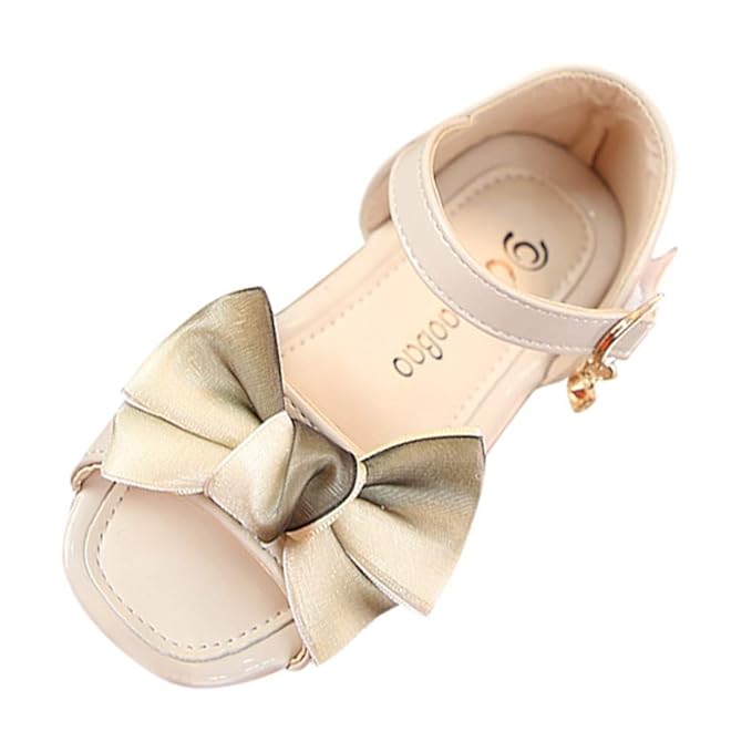Bowknot Sandalen für Kinder/Dorical Sommer Baby Mädchen Rutschfeste Weichem Kunstleder Sandalen Outdoor Kinder Freizeit Peep Toe Schuhe Klettverschluss Prinzessin Schuhe 21-30 EU