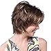 ELIM Brown Wigs for White Women Short Curly Ladies Wig Synthetic Hair Womens Full Wigs with Wig Cap Z120C