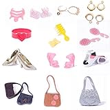 Fashion Jewelry Necklace Earring Bowknot Crown Accessory For Barbie Dolls Random Sets