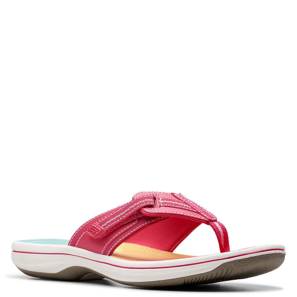 Clarks Women’s Brinkley Jazz Flip-Flop, BRT Pink Ombre, 12