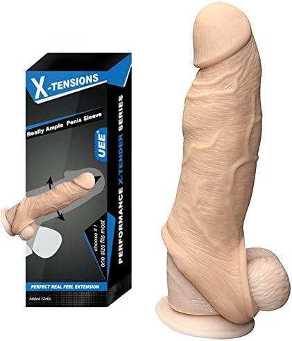 Hot Sale,Add 2" Strap-On Fantasy X-Tensions Sleeve Sheath Girth Enhancer Enlarger-Half Delaying Ejaculation Sleeve Sheath