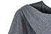 Women's Hooded Sweatshirt Jacket Cape Style (2XL, gray)