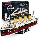 CubicFun 3D Puzzles for Adults - LED Titanic 35'' Large Ship - New Home Desk Decor - House Warming, Wedding, Anniversary, Valentines Day Teacher Gifts for Him Her Stocking Stuffers for Adults