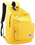 Sealike Lightweight Casual Daypack Backpack for College Bookbag for Women Girls School Bags Yellow