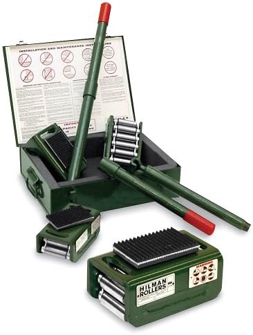 Hilman Machinery Mover Kits - 8-Ton Capacity - Neoprene Padded Top Plate