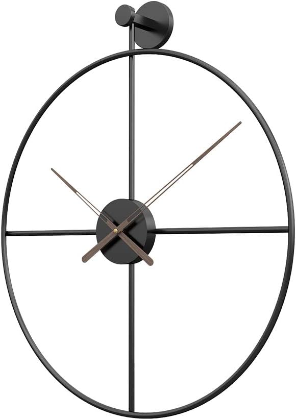 ADSRO 20 Inch Metal Wall Clock, 3D Wrought Iron Clock Large Antique Decorator Clock Office, Home,Kitchen,Bar, Modern Living Room