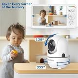HelloBaby Baby Monitor with 2 Cameras and Audio 6 Inch Split Screen view 5