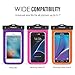 MoKo Waterproof Phone Pouch Holder, Underwater Cellphone Case Dry Bag with Lanyard Armband Compatible with iPhone 16 15 14 13 12 11 Pro Max X/Xr/Xs Max/SE 3, Samsung S24/S23/S21/S20/S10/S9, Purple