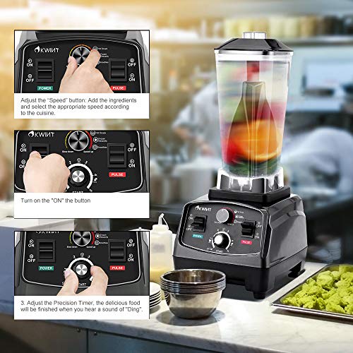 Smoothie Blender, OKWINT Professional High Speed Blender, 70 Oz BPA-Free Countertop Blender with 1450-watt Base and Total Crushing Technology for Smoothies, Frozen Fruit and Ice , Blender Bottle, Black
