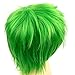 Modernfairy Hair Heat Resistant Synthetic Wigs Short Glueless Costume Wig Cosplay Party for Women Men Green