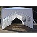 mefeir 10’x30’ Canopy Party Wedding Tent 8 Removable Panels Sidewalls,Upgraded Steel Tube Waterproof Sun Shelter Anti UV Protection Outdoor Shed Canopy Garden, Graduation, Backpacking, White