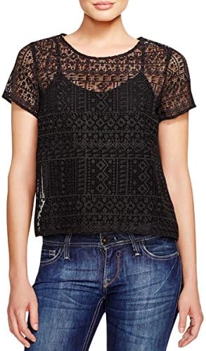 joie black lace top