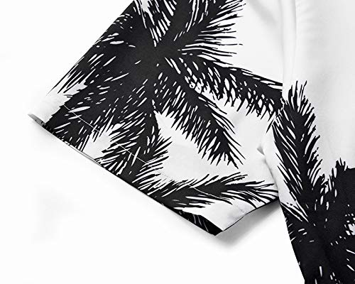 Ophestin Hawaiian Shirts for Men, Funny Print Short Sleeve Button Down Tropical Shirt