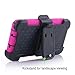 Galaxy Note 3 Case, HAOCOO Military Extreme-Duty Shockproof Rugged Hybrid Armor Case Cover With Belt Clip Holster Rotating Kickstand and Screen Protector for Samsung Galaxy Note 3 N9000 (Pink)