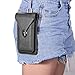 Soft Leather 2 Pouches Phone Bag, EpicGadget Vertical Belt Waist Pouch Bag Belt Loops Belt Clip on for Apple iPhone/Samsung Galaxy/Smart Phone (Black)