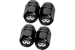ACHARD 4 Pcs Metal Car Tire Valve Stem Caps for Infiniti G35 G37 Q50L QX50 Q50 QX56 Q60 QX60 QX70 Q70L QX80, Car tire Air Caps Cover, Anti-Corrosion Premium Alloy Leak-Proof Car Accessories