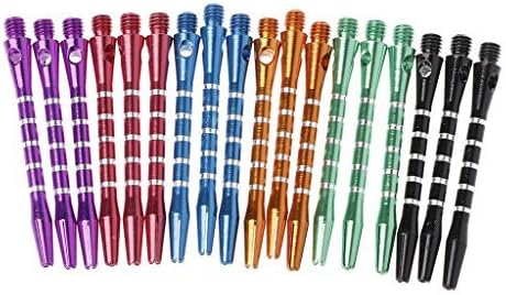 Bluejaye 6 Sets(18 Pcs) 2" Aluminum Dart Shafts, 2BA Thread Size