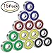 GeMoor 15 Pcs 608 Hybrid Ball Bearing for Hand Spinner Fidget Kit and Skateboard, 22X10X7 MM Skate Bearings Toy Replacement Part