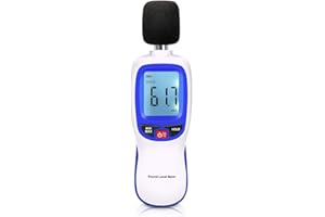 WALFRONT Sound Level Meter Portable LCD Display Digital Decibel Meter Audio Noise Measurement 30-130dBA 1/2 inch Electric Condenser Microphone Decibel Meter