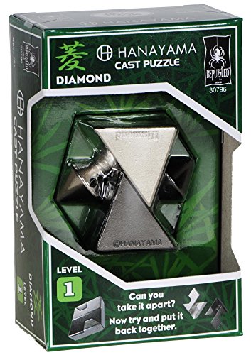 DIAMOND Hanayama Cast Metal Brain Teaser Puzzle _ New 2017 Design _ Level 1 Difficulty Rating