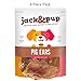 Jack&Pup Prime Extra Thick Whole Pig Ears Odor Free Dog Treats, (8 Pack) – Premium Grade Long Lasting All Natural and Unflavored Gourmet Dog Treat Chews – Fresh & Tasty Low-Calorie Treat
