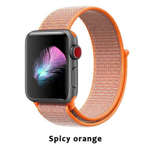 HILIMNY Yunsea Compatible for Apple Watch Band 42mm, New Nylon Sport Loop, with Hook and Loop Fastener, Adjustable Closure Wrist Strap, Replacement Band Compatible for iwatch, 42mm, 6 Pack