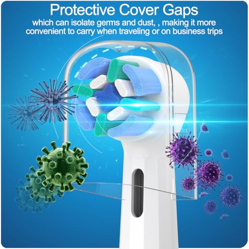 Wokuqiu iO Brush Heads Compatible with Oral B iO 2 3 4 5 6 7 8 9 10 Electric Toothbrushes, Pack of 8 Replacement Toothbrush Head for Deep Clean (4 White+4 Black)
