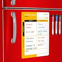 Eisenhower Matrix Quadrant To Do List Magnetic for Refrigerator - Dry Erase White Board Planner Sheet - Urgent Important Matrix Whiteboard Organizer Planner - To-Do Magnet Pad for Fridge