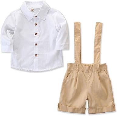 baby boy suspenders shorts outfit
