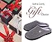 HomeIdeas Men's Coral Fleece Lining with High Density Memory Foam Classicism Slip-on Slipper (US Men's Size 13-14), Dark Gray
