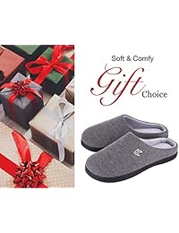 HomeIdeas pantuflas con espuma de memoria, afelpadas clásicas, zapatillas otoño invierno transpirables, uso interno externo para mujer.