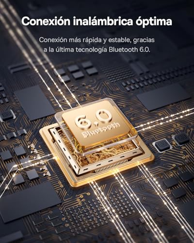 Baseus EP10 Pro Audífonos Inalámbricos Bluetooth con Cancelación de Ruido Adaptativa, EQ Adaptativo, LDAC Hi-Res, 6 Micrófonos IA, 55H Batería, IP55, Bluetooth 6.0 (Negro)