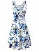 FENSACE Women's Sleeveless A line Waistline Midi Dress Casual Flared Tank Sundress(Small,17020-9)