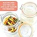 Galashield Glass Jars with Airtight Lids Leak Proof Rubber Gasket (Set of 2-67 oz)