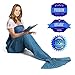 AOOK Homemade® X-Large Mermaid Tail Blanket Crochet, Warm Sofa Quilt Super Soft All Seasons Sleeping Blankets,Handmade Mermaid Tail Blanket for Adults,77''x38'' 195cmX95cm (Lake Blue)