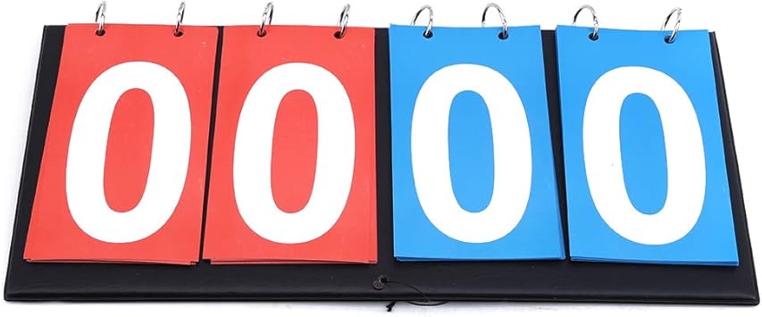 Amazon 火の色 スコアボード 得点板 見やすい サッカー バスケットボール 卓球 スポーツ用 軽量 4桁 組み立て簡単 火の色 得点板 スポーツタイマー