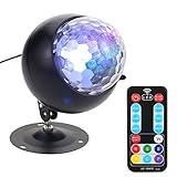 Tomshine Disco Party Lights [10W Wide Angle] Water Wave Projector 7 Color LED Strobe Effect Lights Disco Ball Stage Lighting for Dj Club Bar Wedding Birthday Party