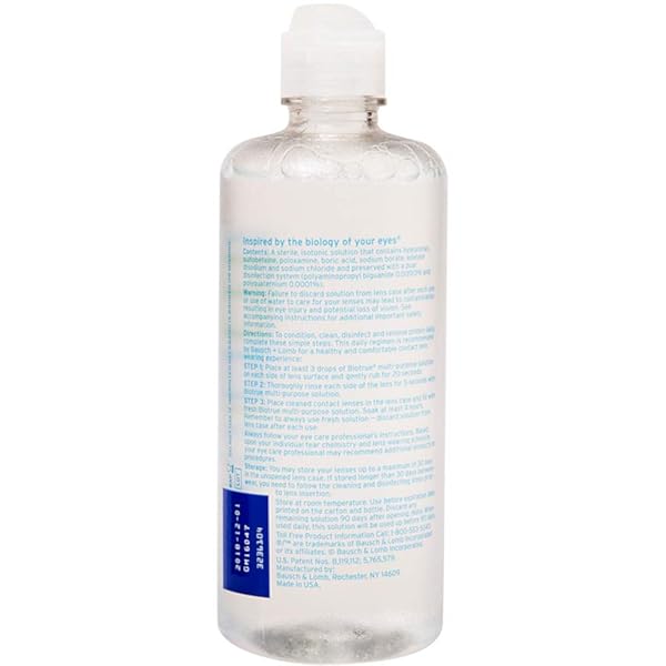 BAUSCH AND LOMB BIOTRUE SOFT CONTACT LENSE & SILICONE HYDROGEL LENSE MOISTURIZING SOLUTION 10 OZ, 2 TWIN PACKS