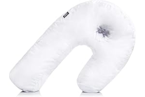 DMI U-Shaped Side Sleeping Pillows For Neck And Shoulder Pain |Side Sleeper Neck Pillow & Pregnancy Pillow Side Sleeper With Ear Hole | Back, Hip, & Sciatica Relief(30"x20"x6")