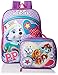 Paw Patrol Girls' Skye and Everest Purple 16 Inch Backpack with Detachable Lunch Bag, Multi, One Size