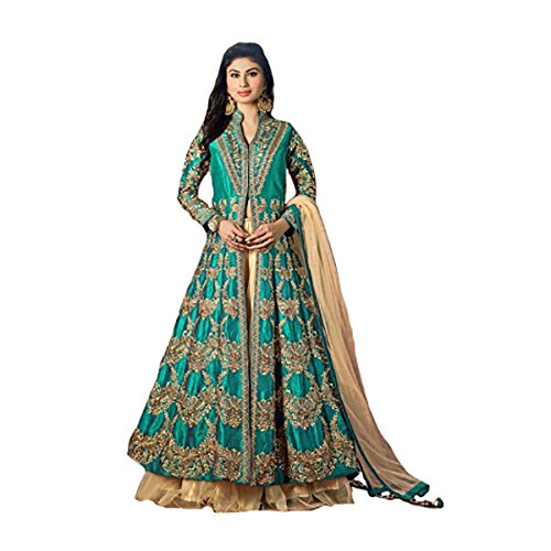 sea green indian dress Unique Floral Sea Green BHSA 1004 FVD main image 0