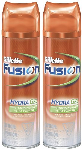 Gillette Fusion Shave Gel Ultra Sensitive 7 Ounce (207ml) (2 Pack)