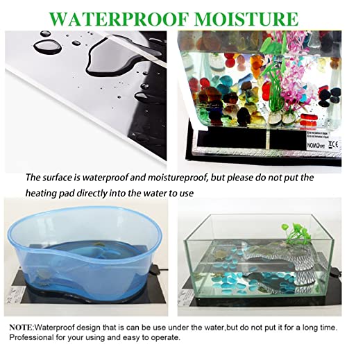 2 Pack 20W Reptile Heating Pad Tank Warmer with Temperature Control